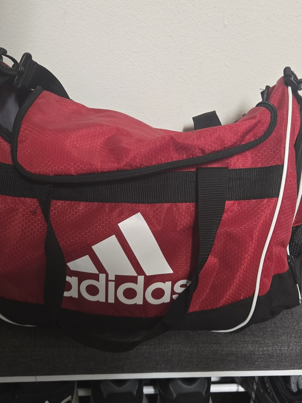 adidas Red and Black Duffel Bag with White Logo - Picture 2 of 5